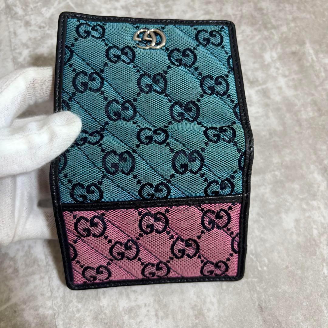 J105 GUCCI グッチ　二つ折り財布 GG マーモント キルティング