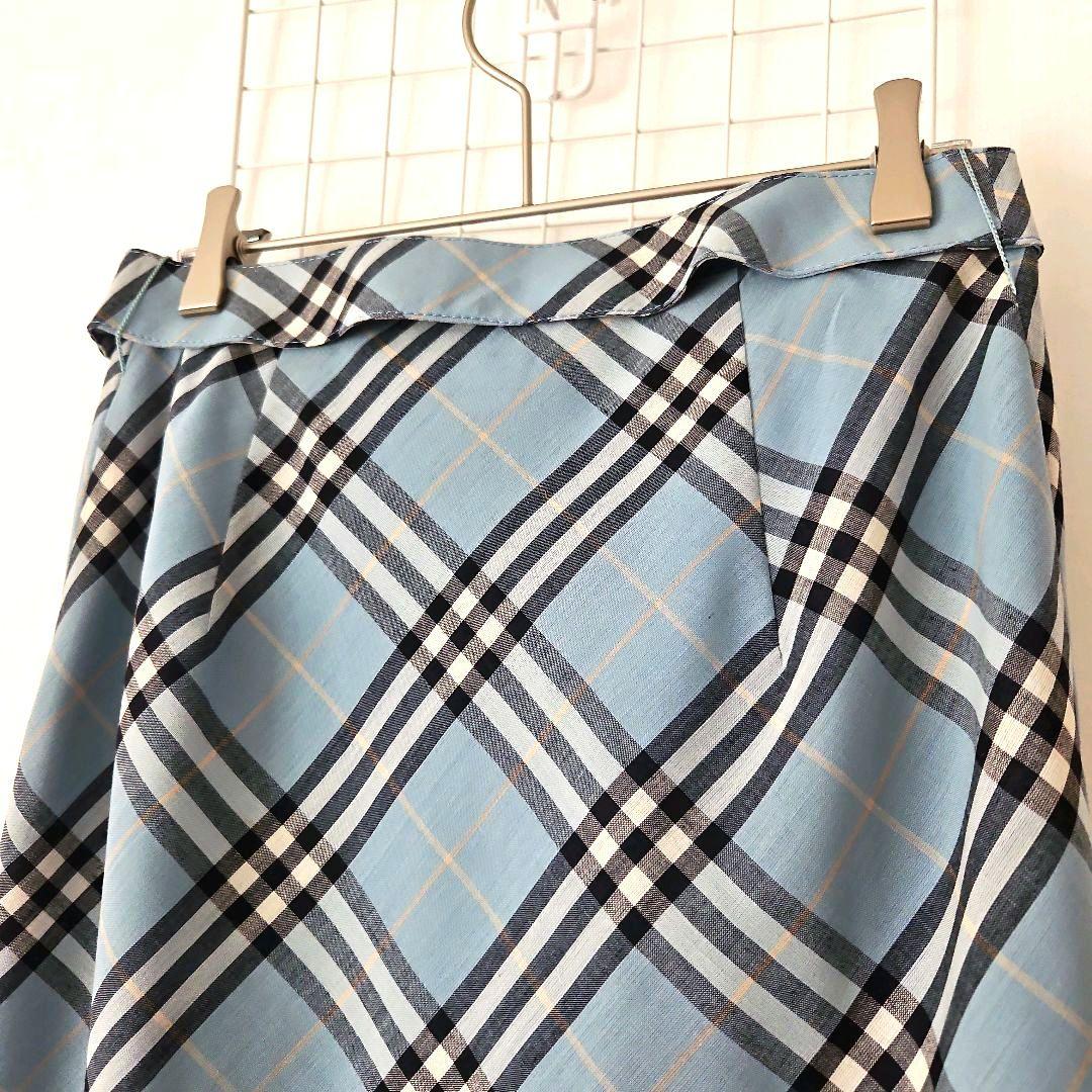 BURBERRY BLUE LABEL ノバチェック スカート 水色 38