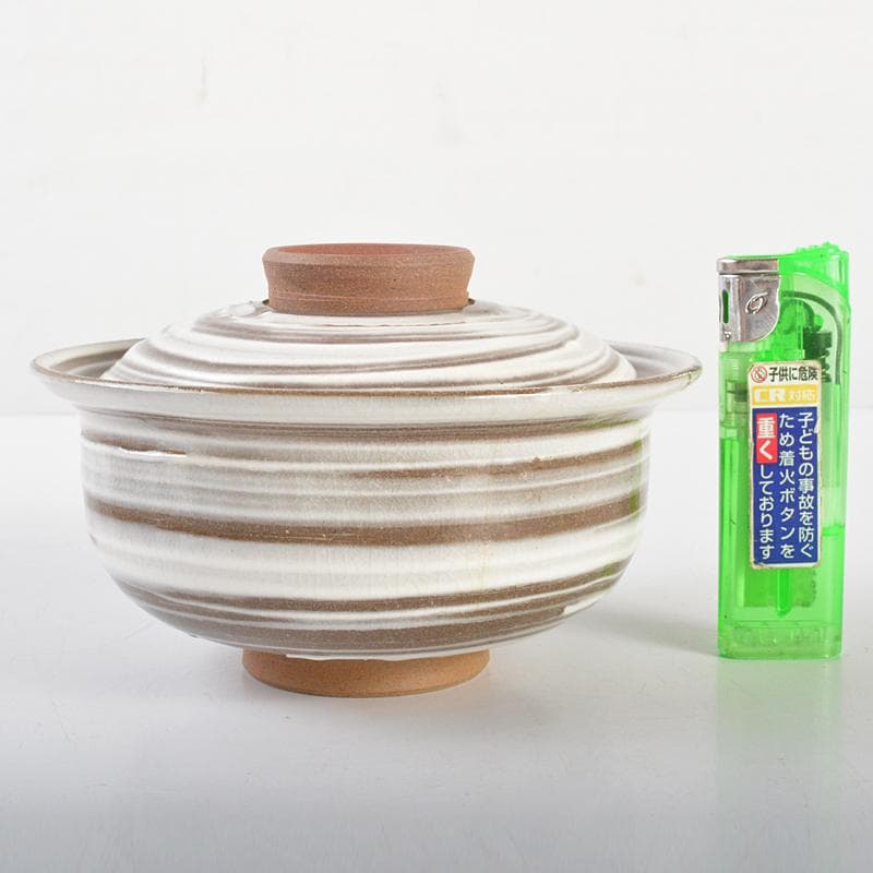 和食器　京焼　浅見五郎助　刷毛目　蓋向付　五客　共箱　V　R6729B