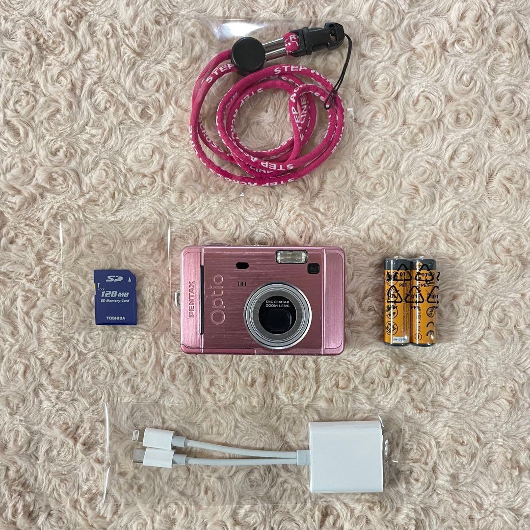 スマホ転送OK✨PENTAX Optio S40✨動作確認済 単三電池 可愛い♪