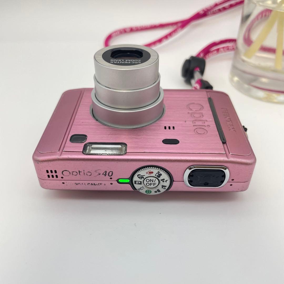 スマホ転送OK✨PENTAX Optio S40✨動作確認済 単三電池 可愛い♪