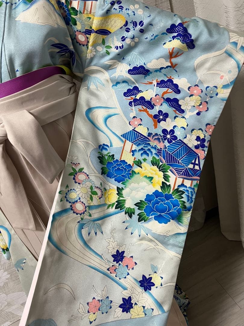 振袖 正絹振袖　卒業式着物　袴　成人式振袖13参り　十三詣り　アンティーク振袖