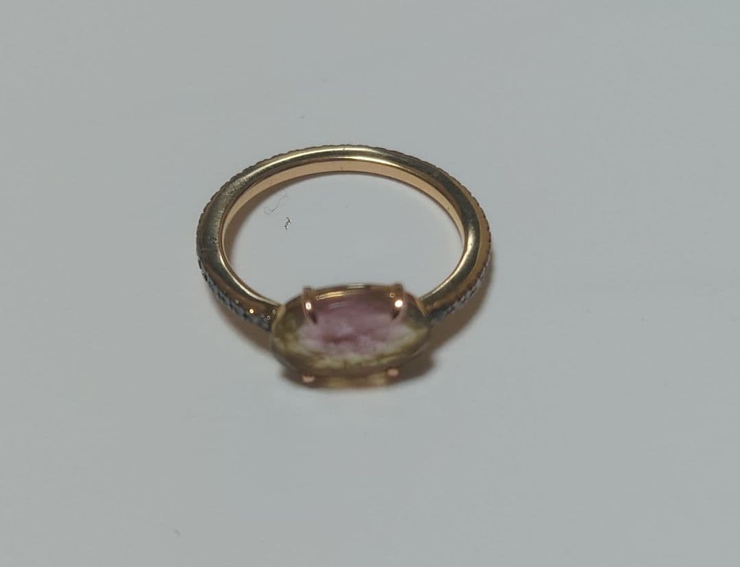 アルティーダウード　ウォーターメロントルマリン　パフェダイヤモンド9号