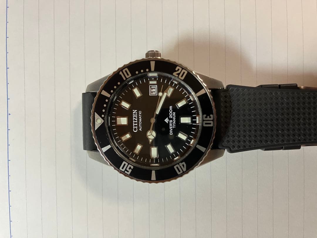 CITIZEN ダイバーズウォッチ NB6021-17E黒 ラバーベルト