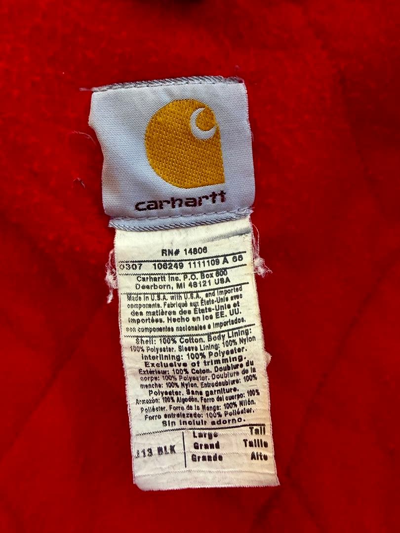 超超スペシャル アメリカ製 カーハート サンタフェジャケット L ブラック 黒