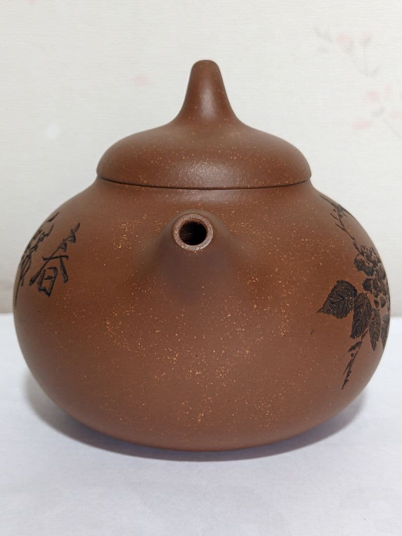 ♦茶道具 中国？梨地 茶壺 タタラ作り 工芸品 アンティーク 骨董品コレクション