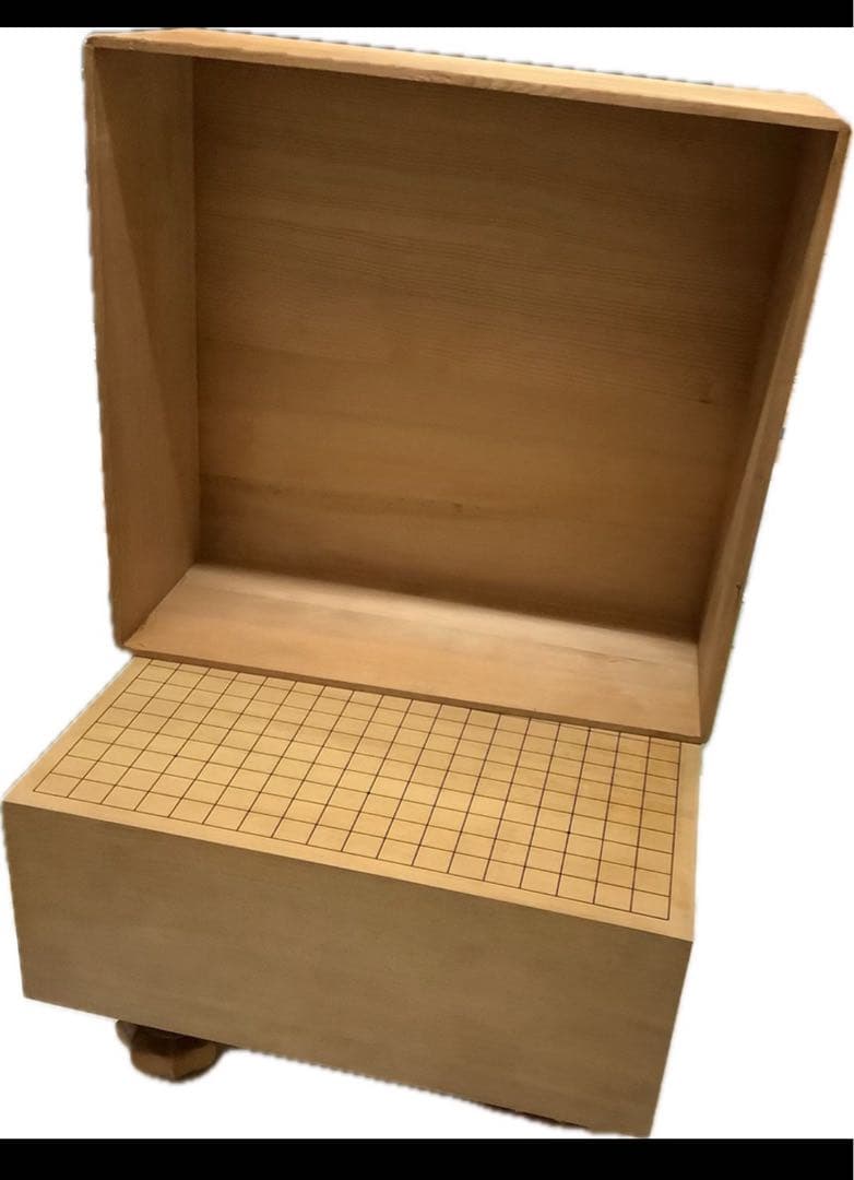 囲碁　碁盤セット　送料込み　足つき　碁石那智黒　フタ付き