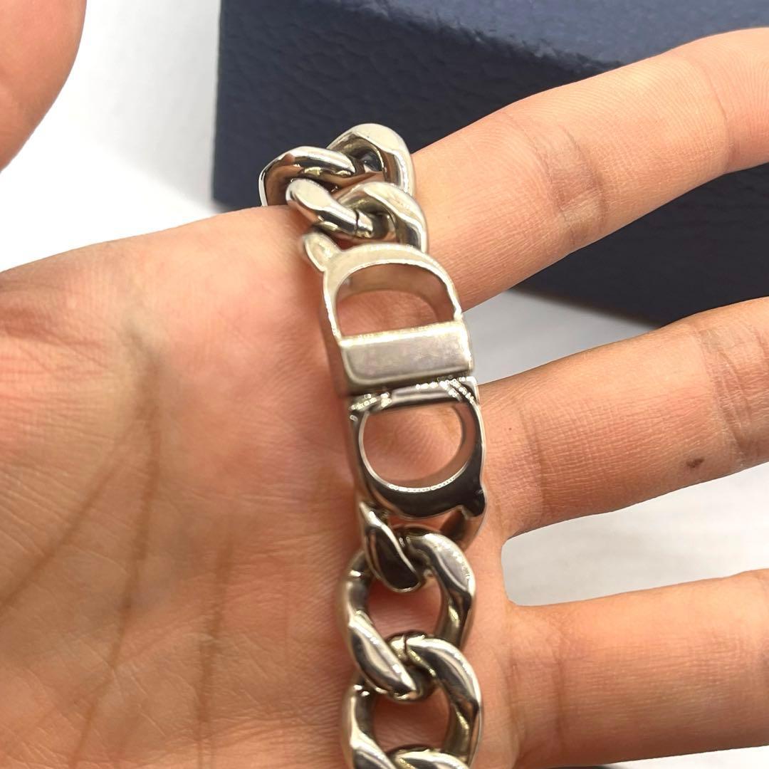 箱付き✨Dior チェーンブレスレット CD ICON シルバー 喜平 Lサイズ