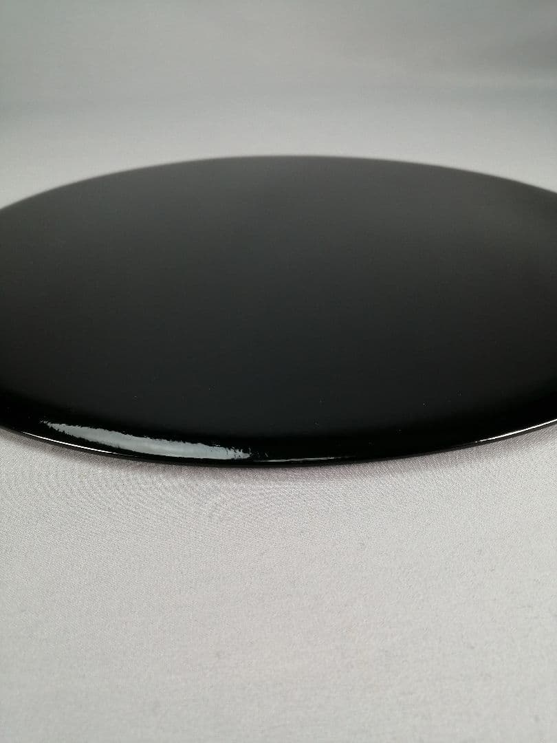 【茶道具】いじ塗黒敷板　三種セット(丸板、蛤端、矢筈)　敷板140