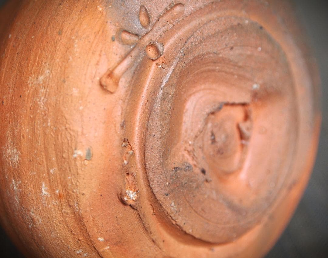 人気作家★中村和樹【師：中村真・中村六郎】★備前【窯変】ぐいのみCC★共箱・布