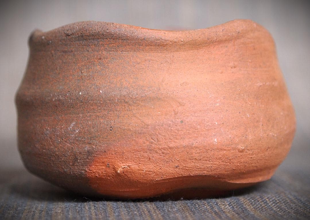 人気作家★中村和樹【師：中村真・中村六郎】★備前【窯変】ぐいのみCC★共箱・布