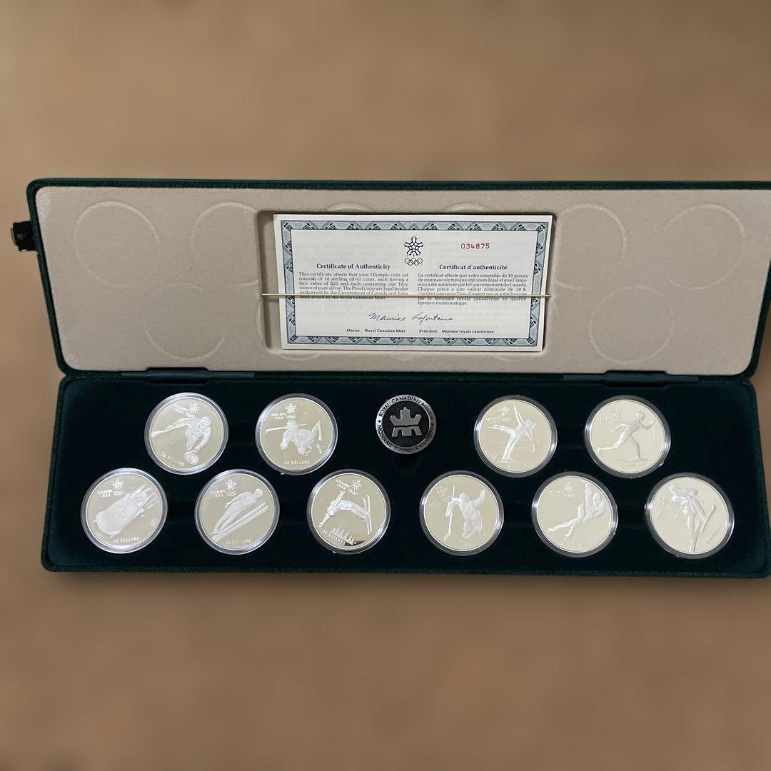 カナダカルガリー冬季オリンピック記念銀貨10種類セットエリザベス2世