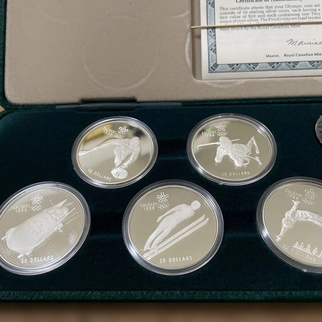 カナダカルガリー冬季オリンピック記念銀貨10種類セットエリザベス2世