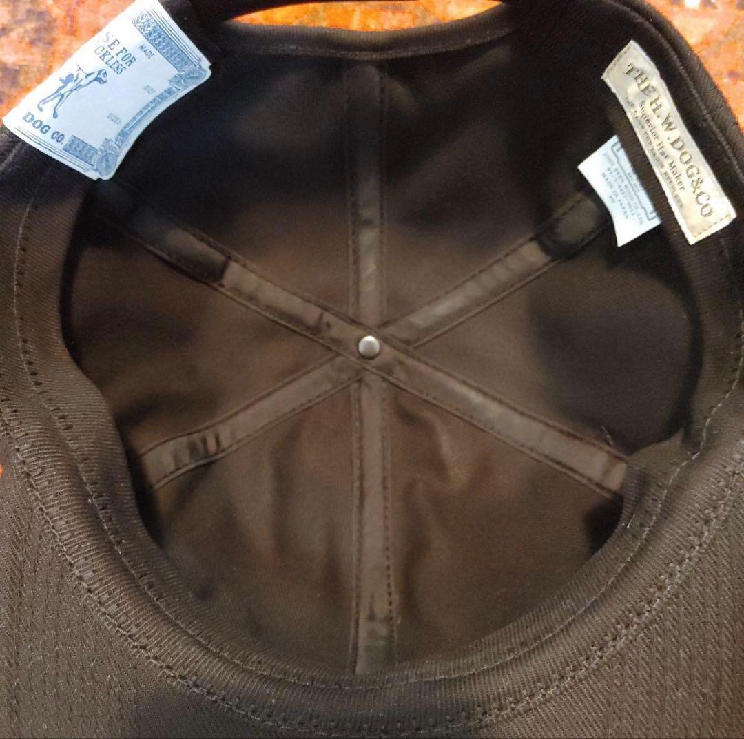 美品H.W.DOG & CO. ブラックワークキャップ　40サイズ