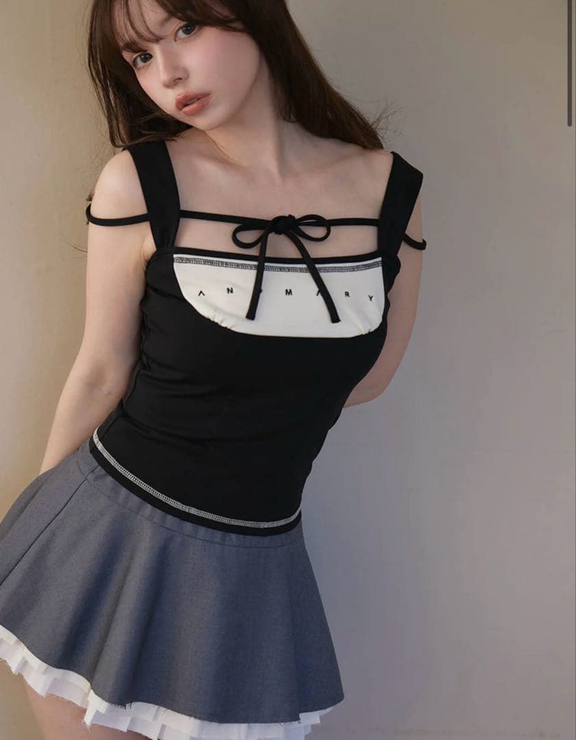 トップス andmary Luca stitch tops