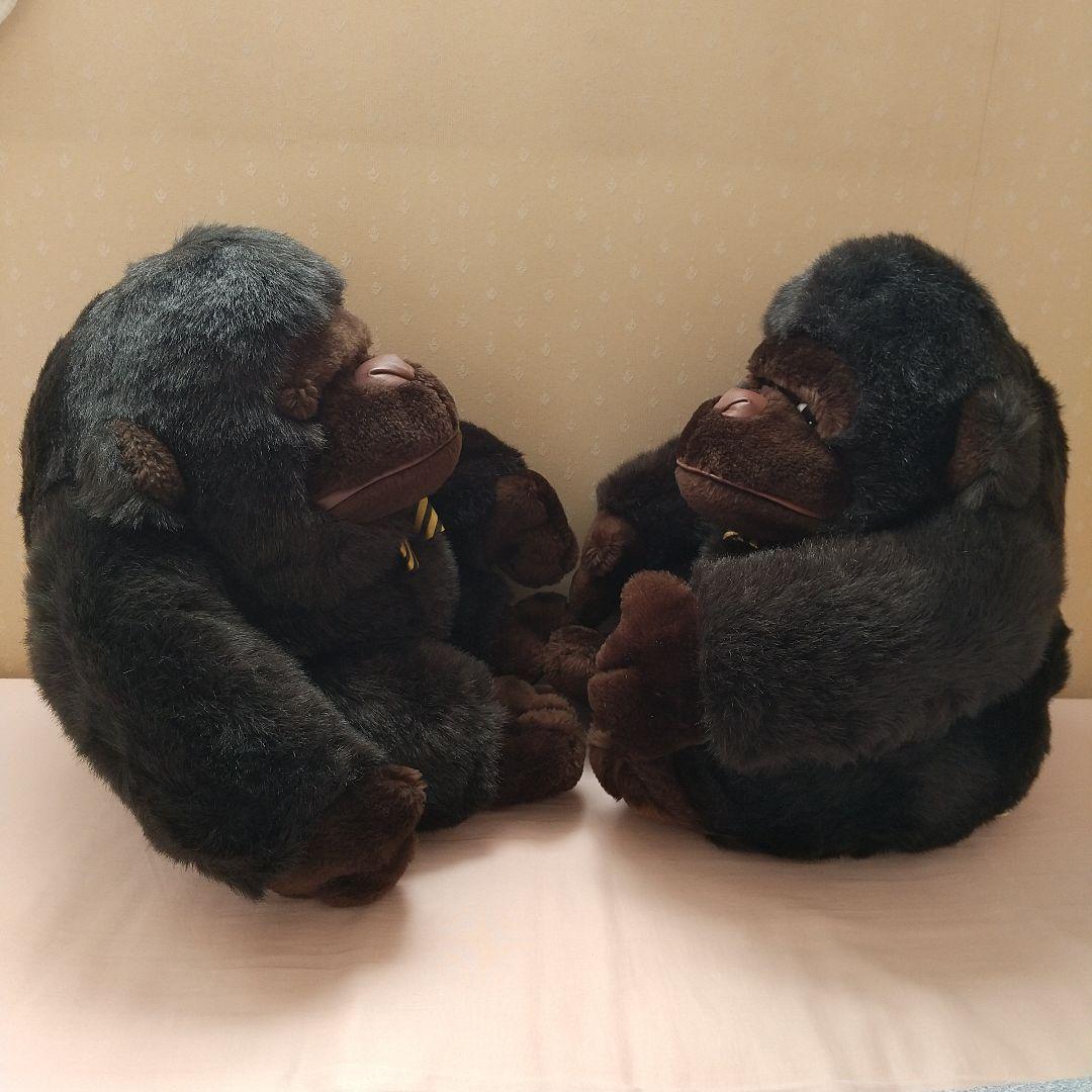 ヒロクンハウス　ゴリラ ぬいぐるみ 2体セット　座って35cm　大