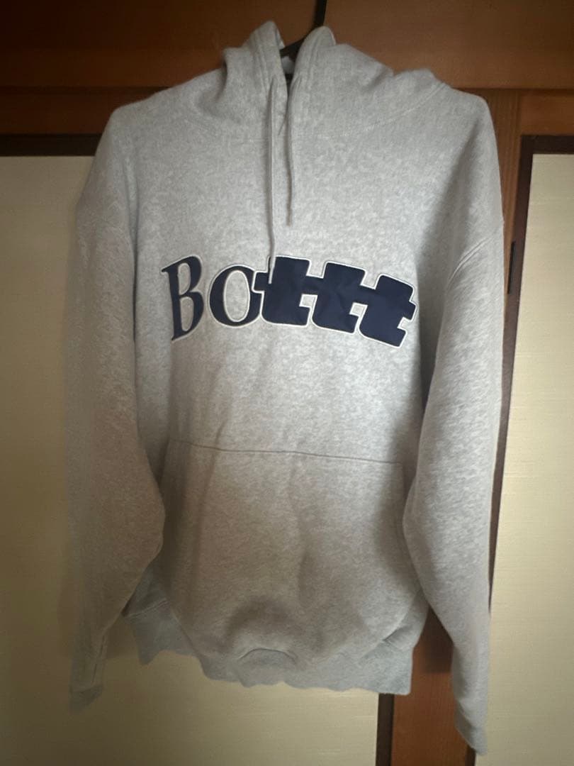 Botttグレー フード付きパーカー L