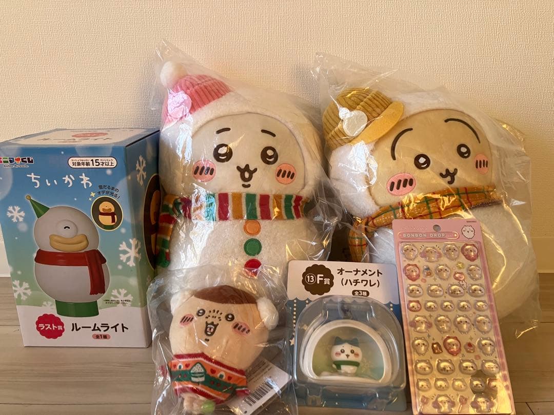 ちいかわ　雪だるま ルームライト　セット