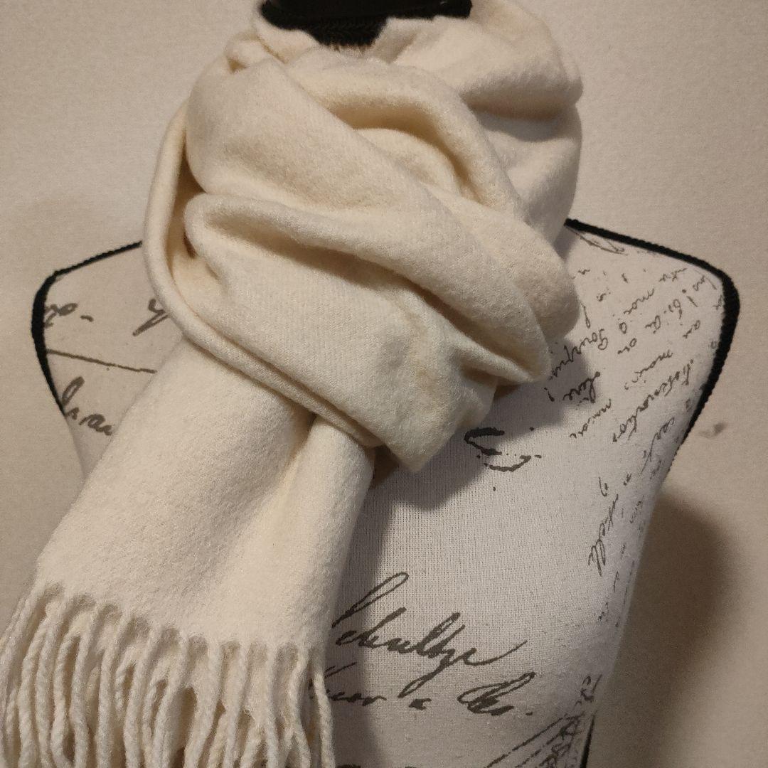 e40 クロエ　Chloe　マフラー　カシミヤ100 白