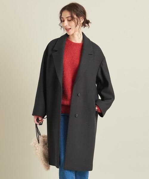 BY HAMILTON WOOL MIX ドロップショルダーテーラーコート