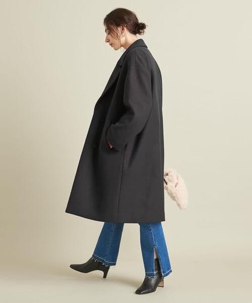 BY HAMILTON WOOL MIX ドロップショルダーテーラーコート