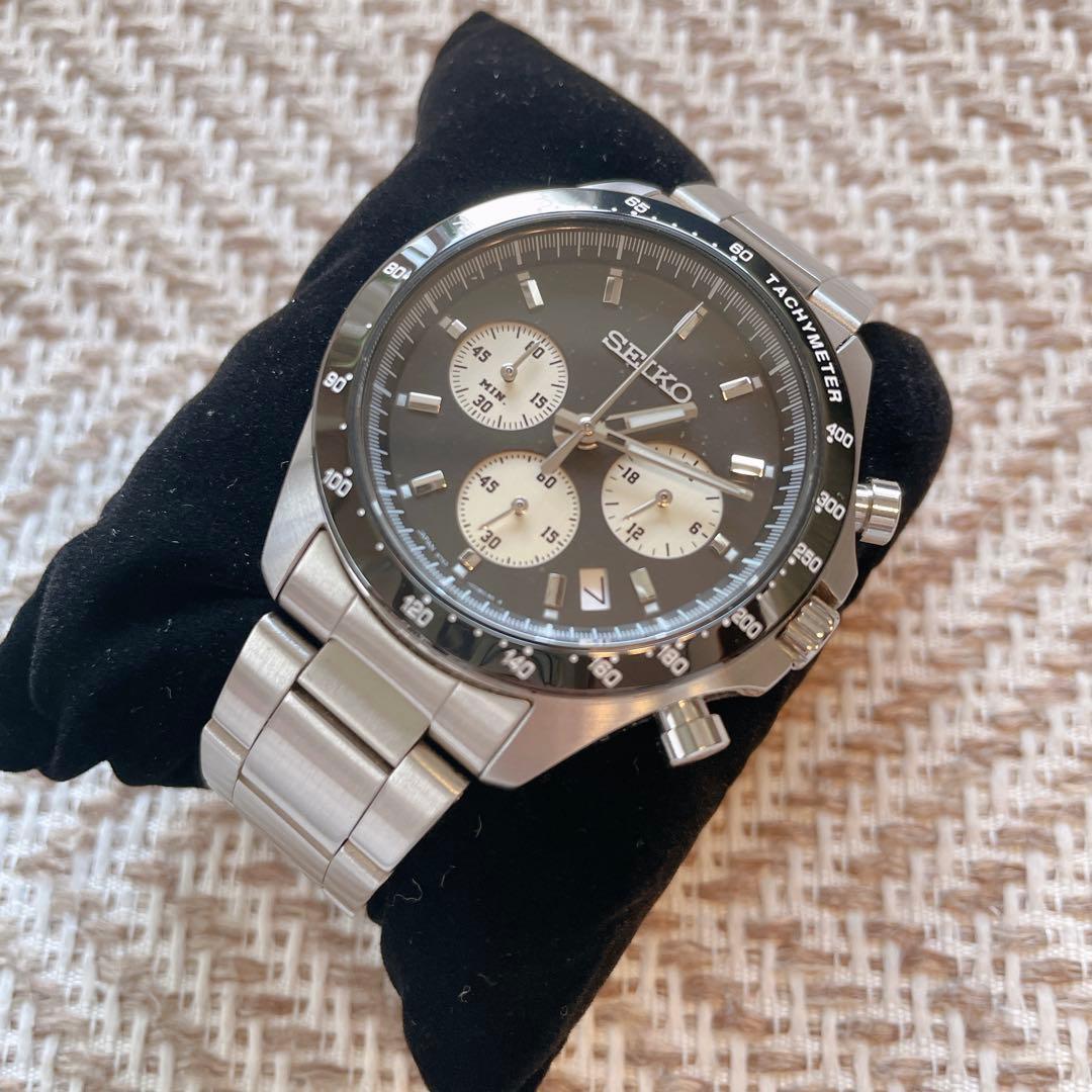 【お値下げ中】SEIKO✖︎ナノユニバース クロノグラフ 腕時計 ブラック