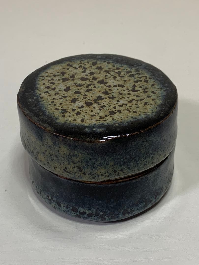 木村盛康　窯変天目　香合　美品