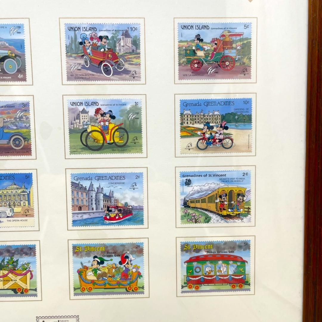 200点限定★ミッキーマウス 額縁 一ドル札★スタンプアートギャラリー 切手