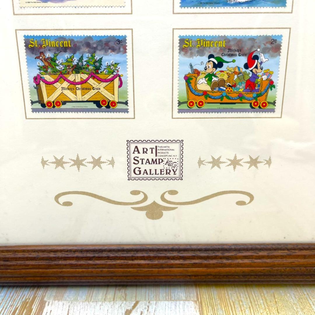 200点限定★ミッキーマウス 額縁 一ドル札★スタンプアートギャラリー 切手