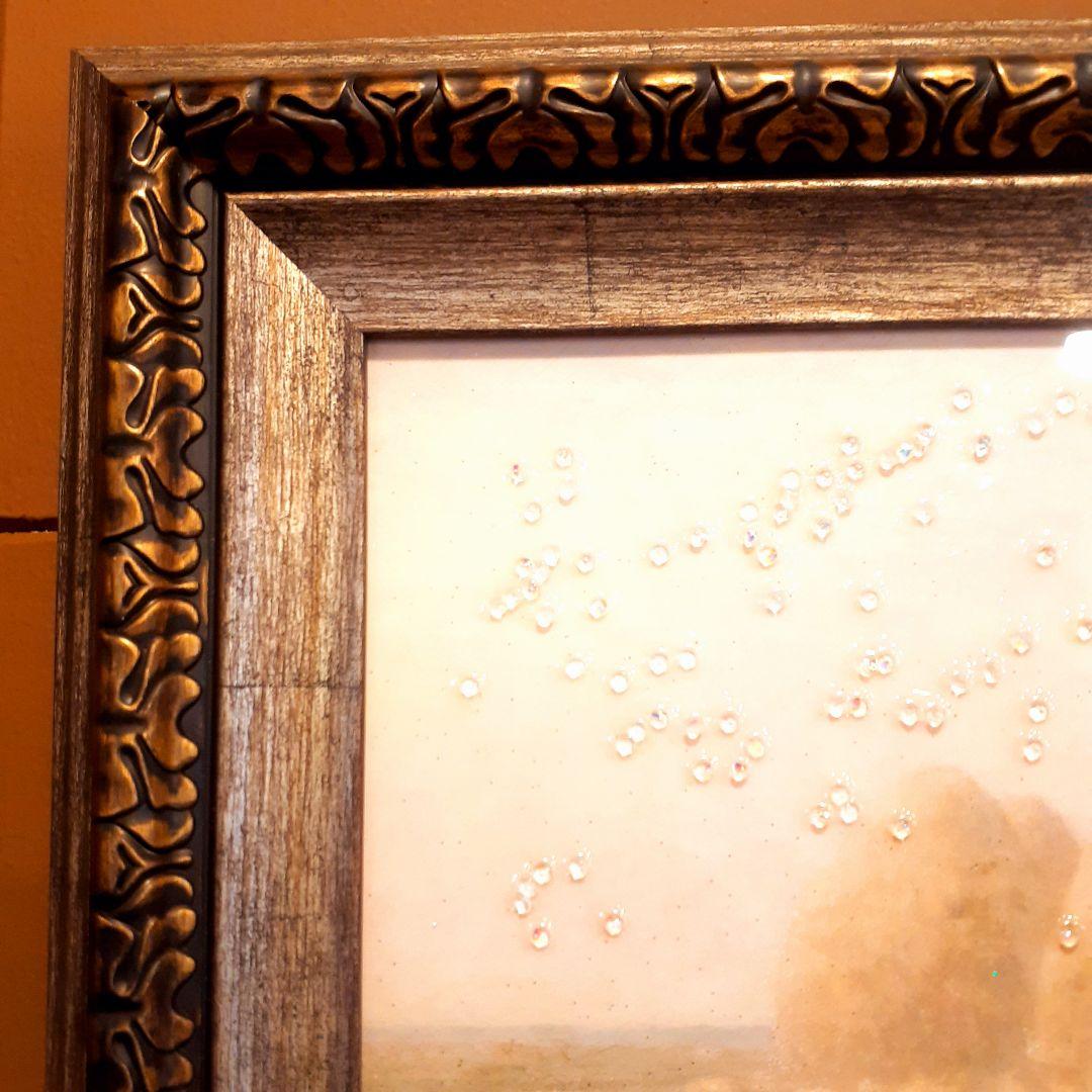 輸入雑貨　天然水晶石　ジャン=フランソワ・ミレー作　『落穂拾い』　クリスタル