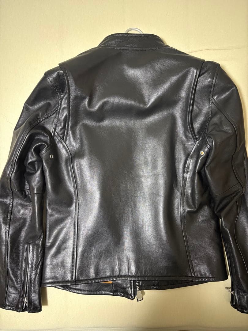 Retro Grade 黒レザーシングルライダースジャケット M