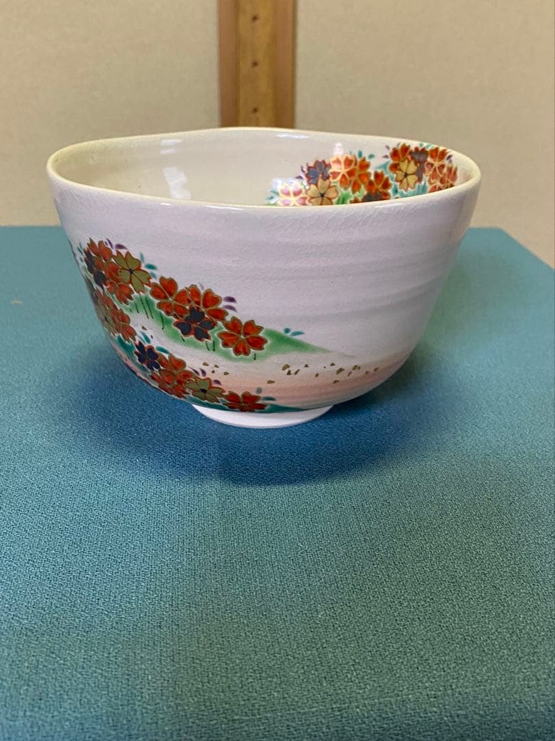 ⭐️本日限定⭐️茶道具/茶碗 中村能久 『色絵 吉野山之図』京焼 東福窯　共箱