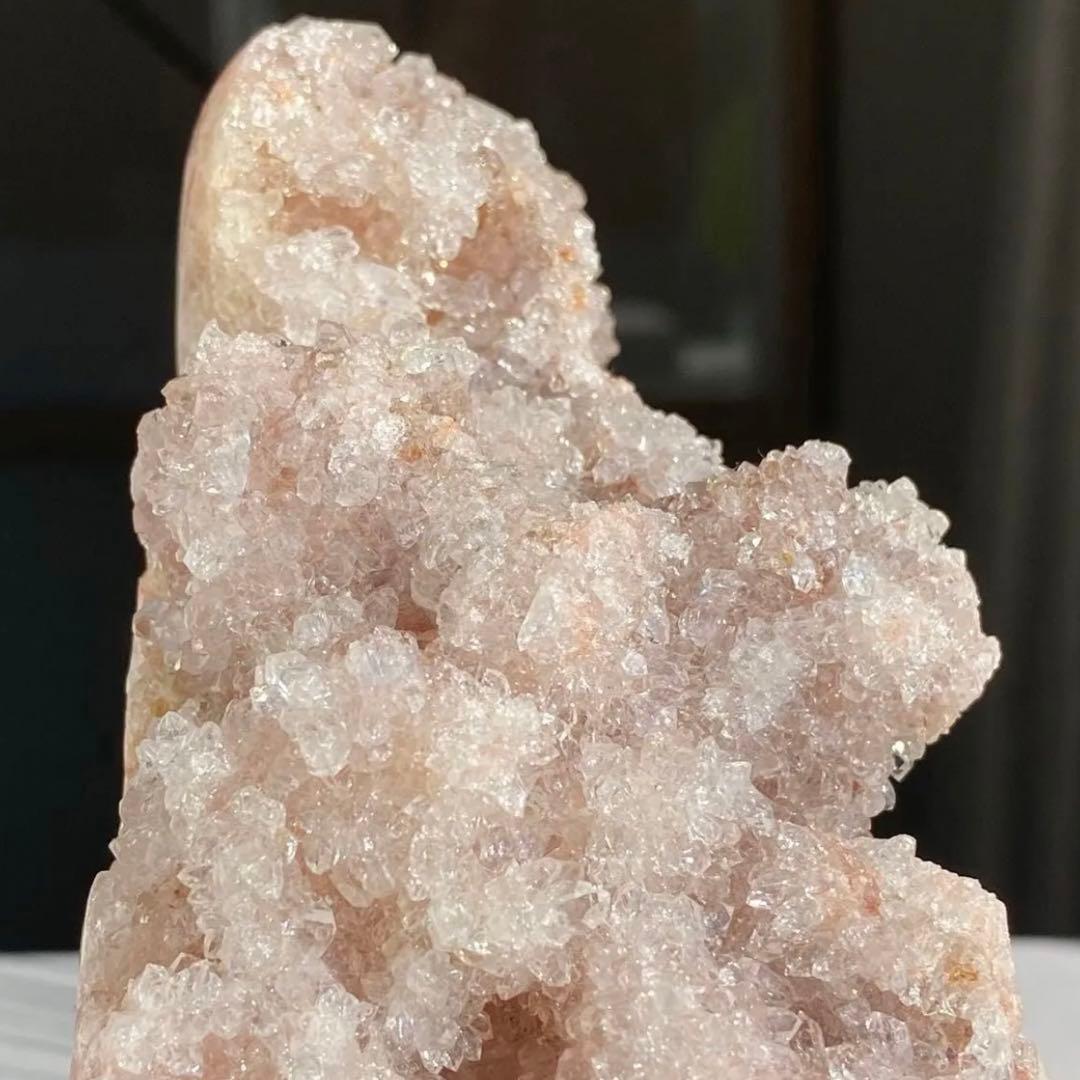 【 キラキラ ドゥルージー ピンクアメジスト 原石 約660g ドーム 】