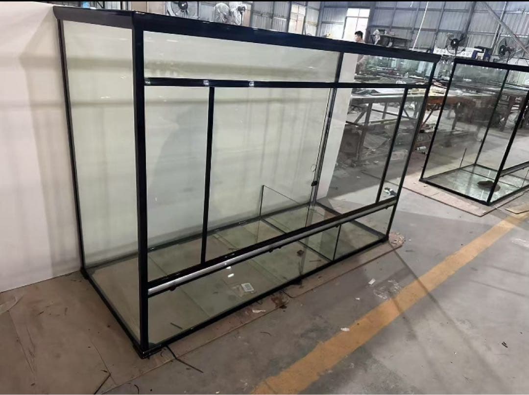 ケージ爬虫類60x45x45cm両生類飼育組み立て式　ガラス飼育ケージ 送料込み