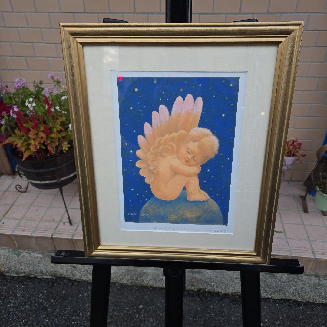 Kuri 2007 天使の絵画　リトグラフ