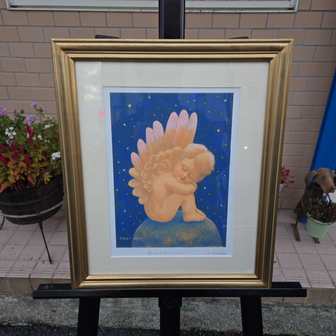 Kuri 2007 天使の絵画　リトグラフ