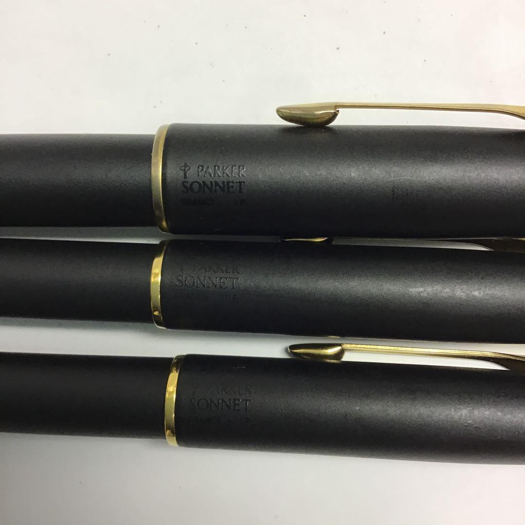 ❣️PAPKERパーカー❣️ソネットブラック 18金ペン万年筆/BP/SP3本セット