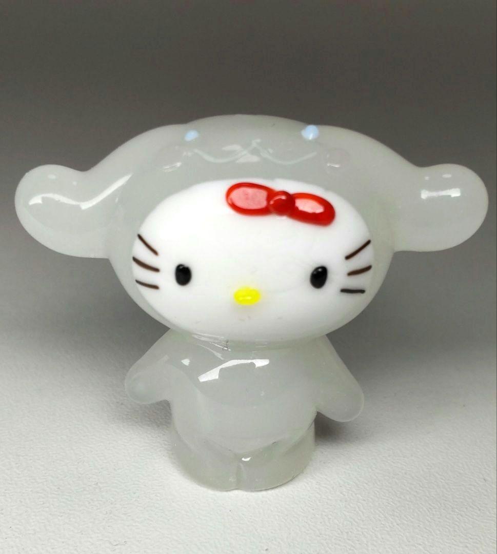 希少 ハローキティ ハーモニーランド限定 かぶりんぼ 手作りガラス細工２点セット
