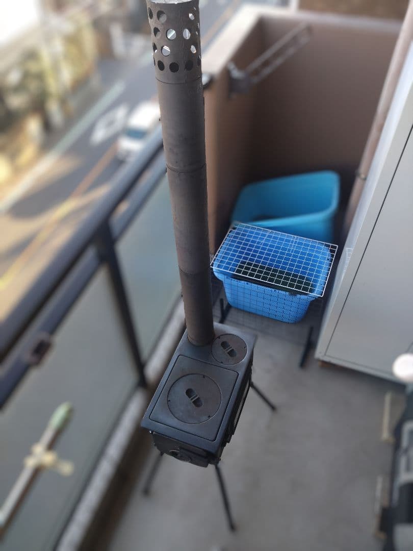 CAPTAIN STAG 薪ストーブ 煙突付き