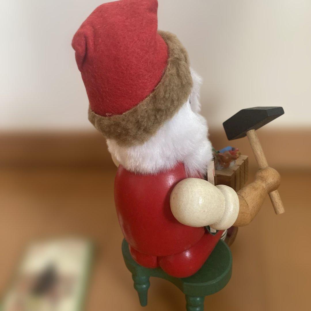 ドイツ製　サンタクロースパイプ人形