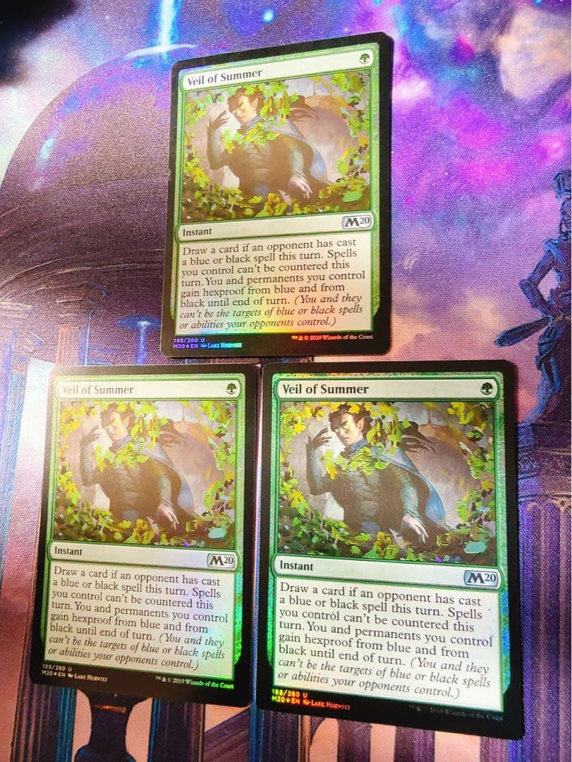 【foil】夏の帳　英語　3枚セット