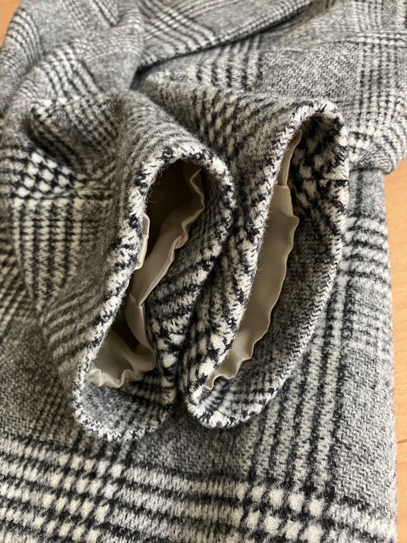 ★美品★TOMORROWLAND ブロークングレンチェック ダブルブレストコート