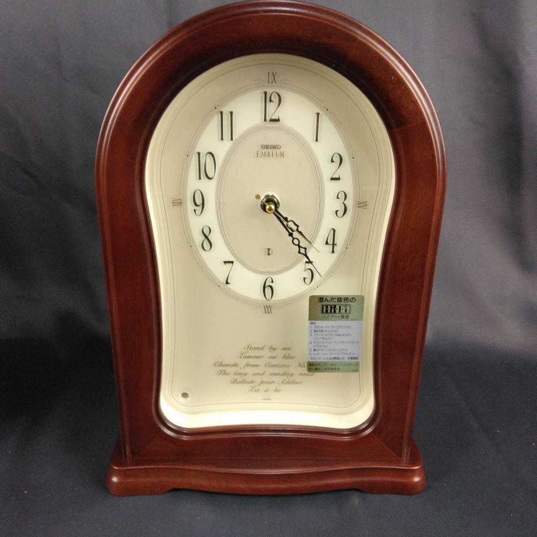 未使用 置時計 セイコー HW468B EMBLEM 置時計 SEIKO