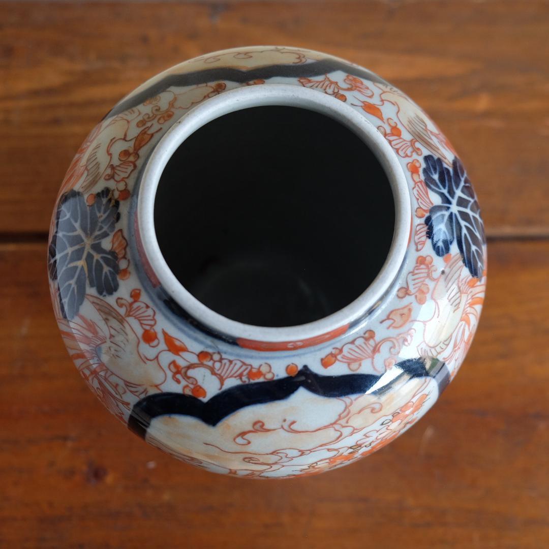 古伊万里／染錦／色絵壺／染付