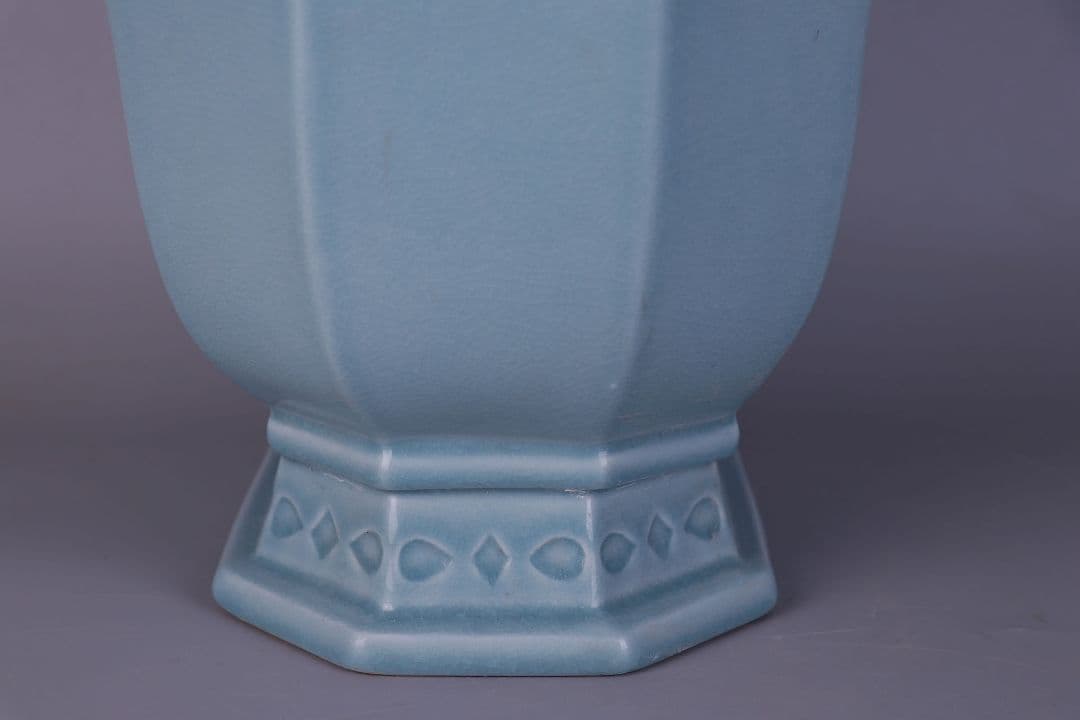 藍釉開片八方鉢 盆栽 多肉菖蒲盆栽 植木鉢 景德镇 装饰品 工艺品 置物