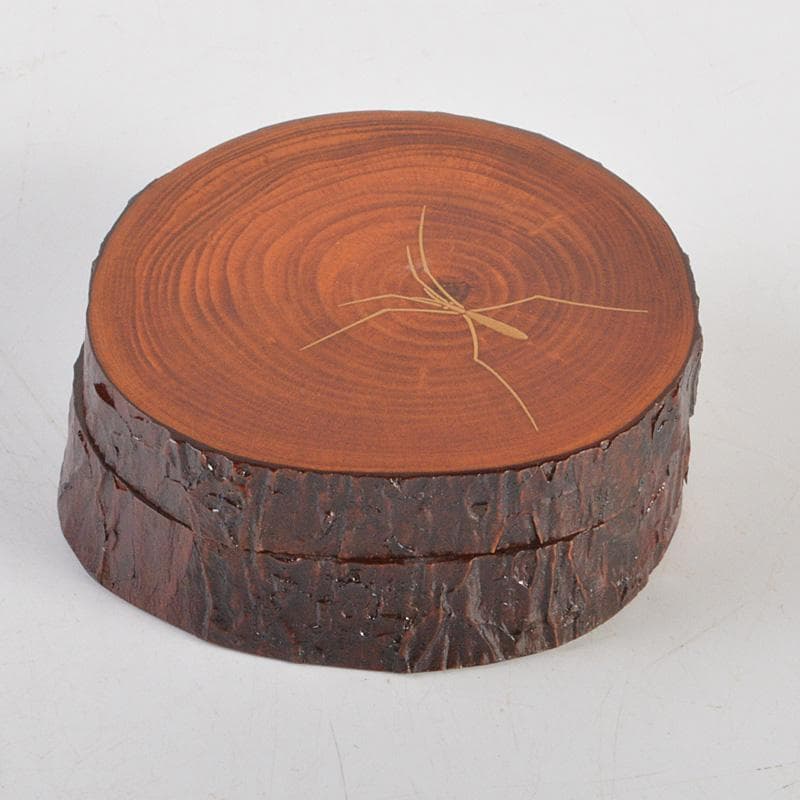 茶道具　道場宗廣作　水面蒔絵　松ノ木　香合　共箱　V　6334