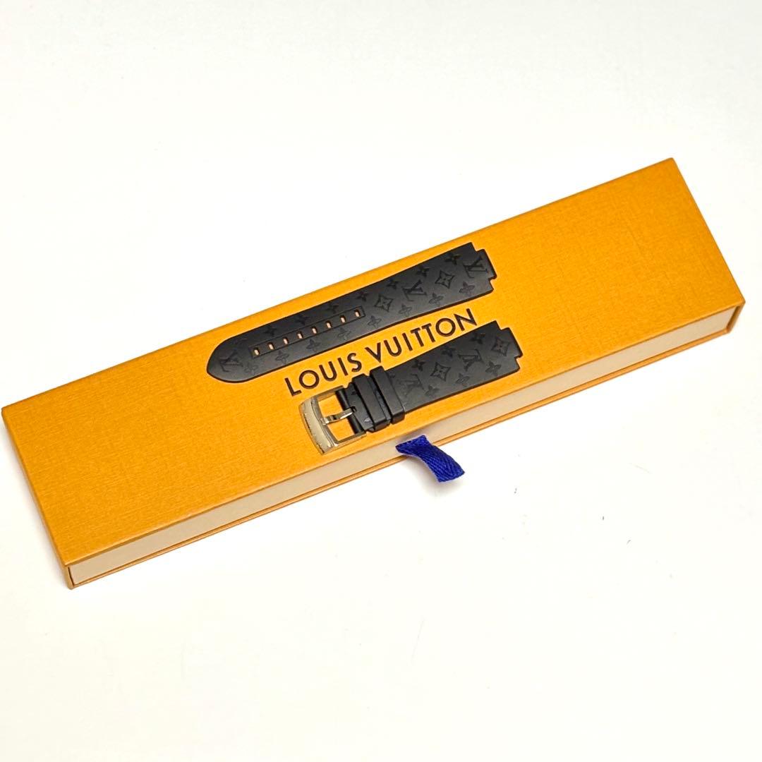 【美品】ルイヴィトン タンブール 替えベルト ラバーベルト モノグラム ブラック