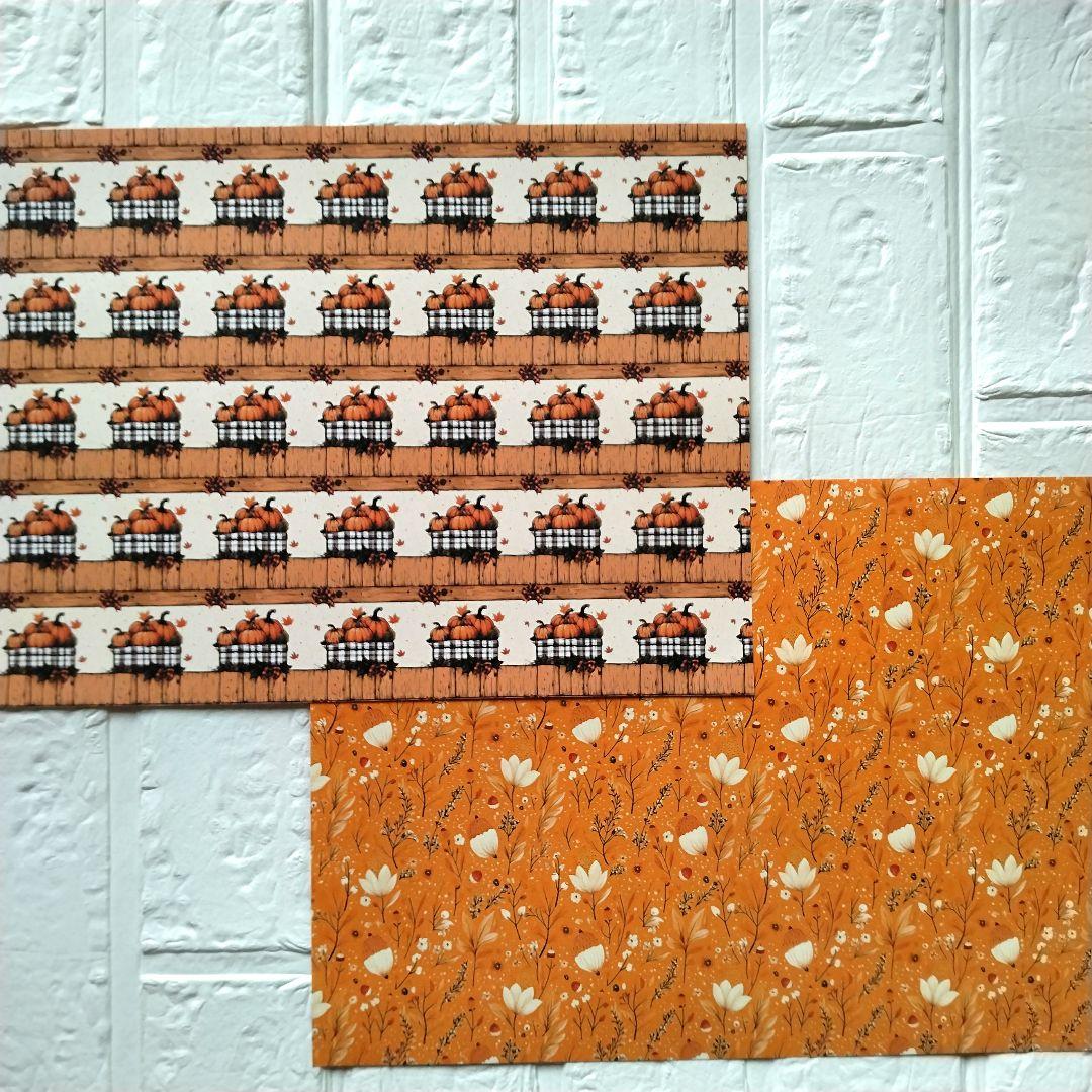 【D-151】lien様　デザインペーパー　ハロウィン　かぼちゃ　❷