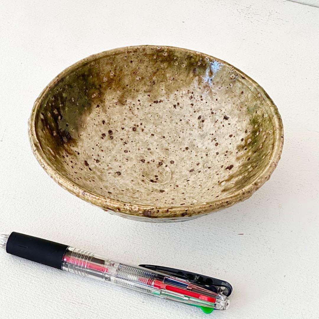 希少作★中島勝乃利『オリベ平茶盌』【師：鯉江良二】