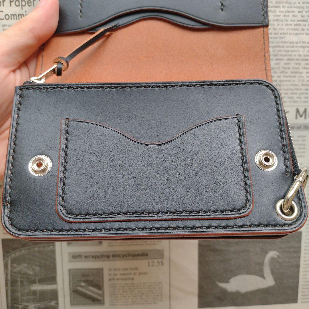 茶芯　2.5層　ミドルトラッカー　ウォレット　栃木レザー